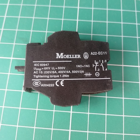 Блок-контакт A22-EC11 Moeller 1NO+1NC