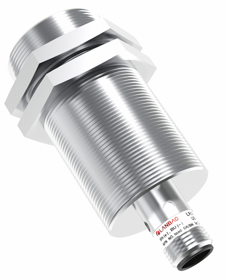 LANBAO LR30XCF10LI4M-E2 Индуктивный датчик 10 мм, цилиндрический, заподлицо, 15…30 DC, 4…20 mA, нике