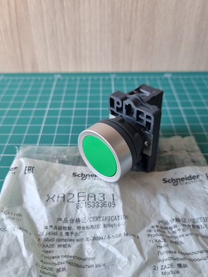 КНОПКА XA2,ПРУЖ.ВОЗВР.,ЗЕЛЕНАЯ,1НO