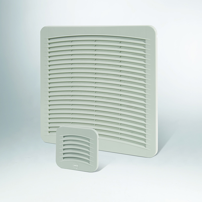 Вентилятор с фильтром 115Вт, 620(850)м3/час, 400VAC, габариты 318x318x161мм, вырез 291x291мм, выбор направления потока, клеммная колодка, IP54 RAL7035