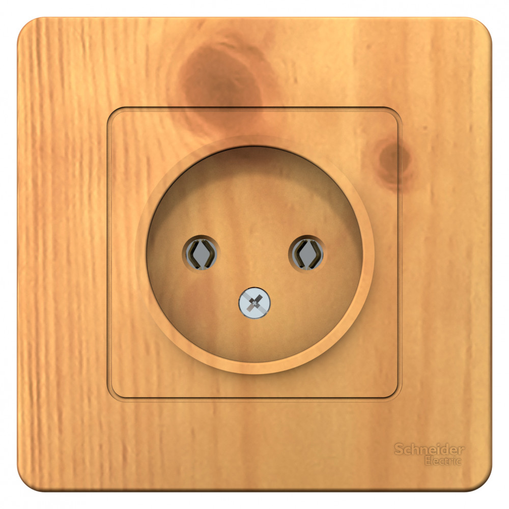 BLANCA С/У РОЗЕТКА без заземления без шторок, 16А, 250В, ЯСЕНЬ