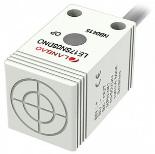 LANBAO LE17SF05DNC индуктивный датчик 17x17x28мм NPN NC 5мм кабель 2м