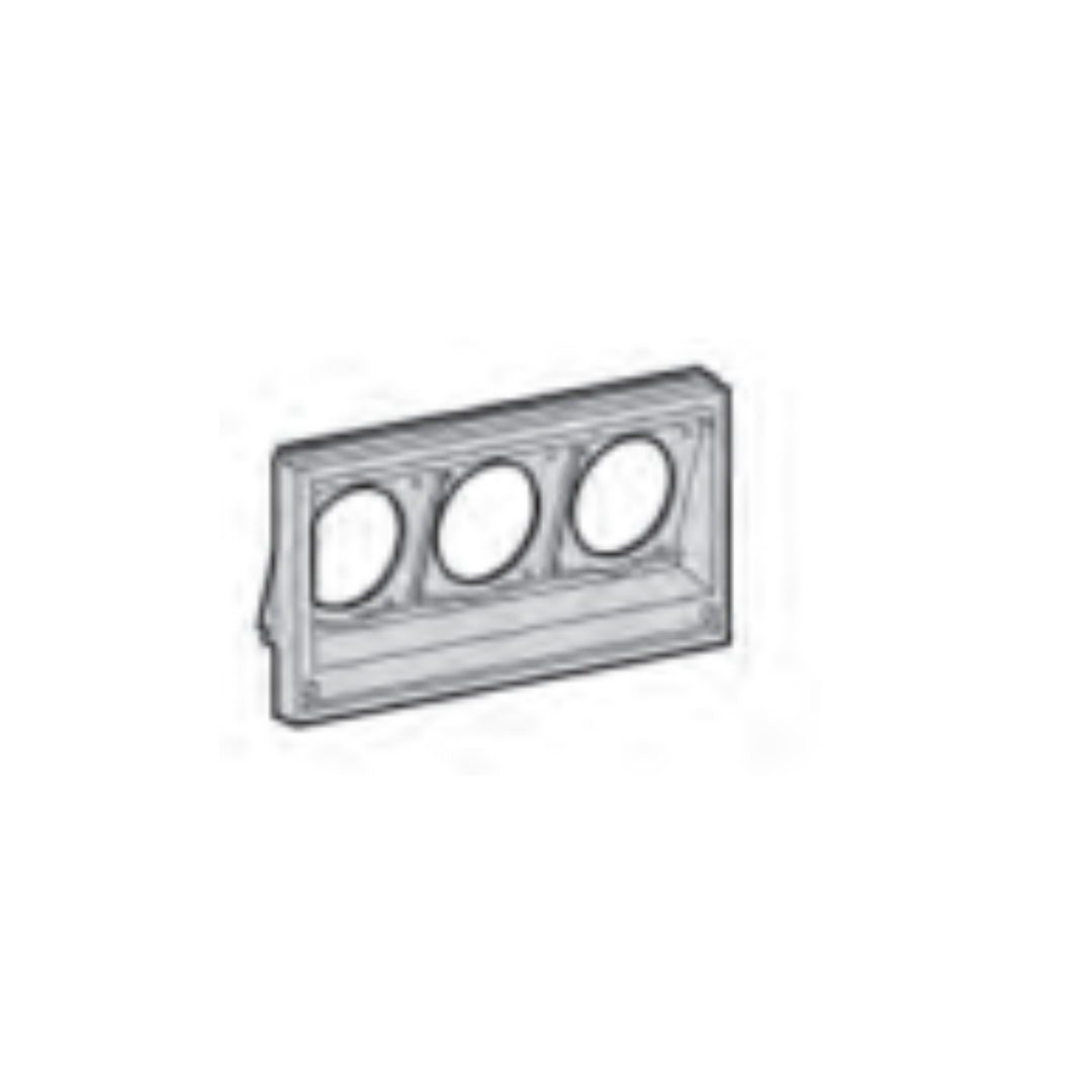 Лицевая панель EuroModul 47 с 3-мя отв. FMCE47 (Розетки 16-32A, 1х10/16А), 1 ряд FMCE 47 (2CMA191084R1000)