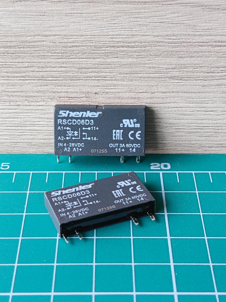 Реле интерфейсное полупроводниковое RSCD06D3, 1NO, 3A(60VDC), 4_28VDC, W=6.2mm