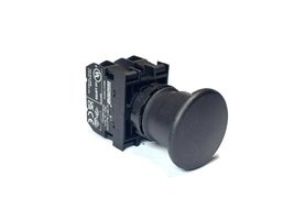 Кнопка "Грибок" 40мм (1НО+1НЗ), без фиксации, чёрный цвет, серия B (250В AC, 4А), IP50 B102MH