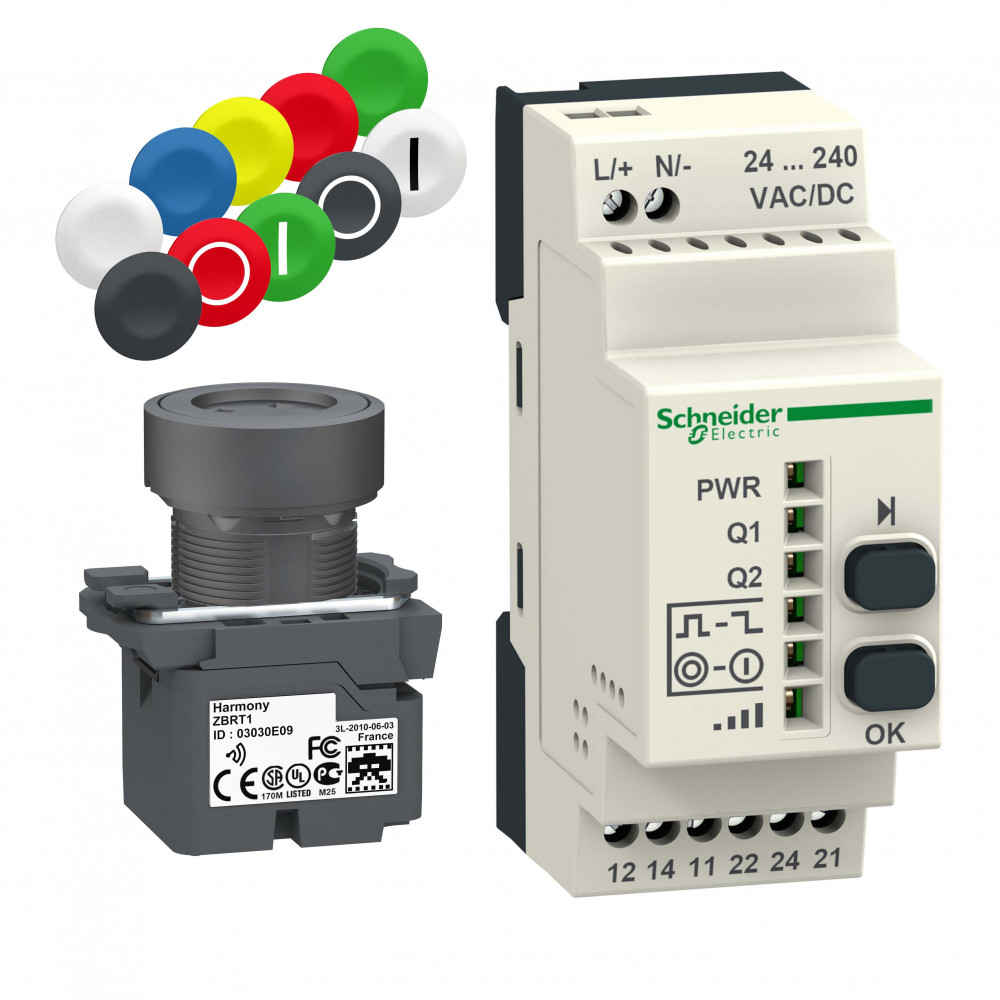 КОМПЛЕКТ ПРИЕМНИК И БЕСПРОВ КНОПКА AC/DC XB5RFA02