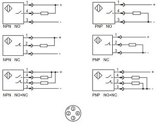 LANBAO LR30XBF15DNCY-E2 индуктивный датчик M30x63мм NPN NC Sn=15мм разъем M12