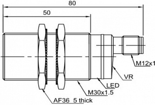 Оптический датчик LANBAO PR30-BC100DPC-E2