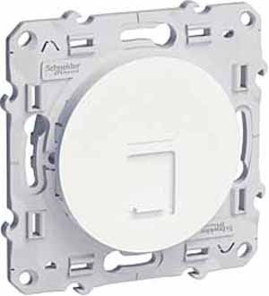 ODACE РОЗЕТКА RJ45 infraplus, неэкранированный кабель, кат. 6е, БЕЛЫЙ