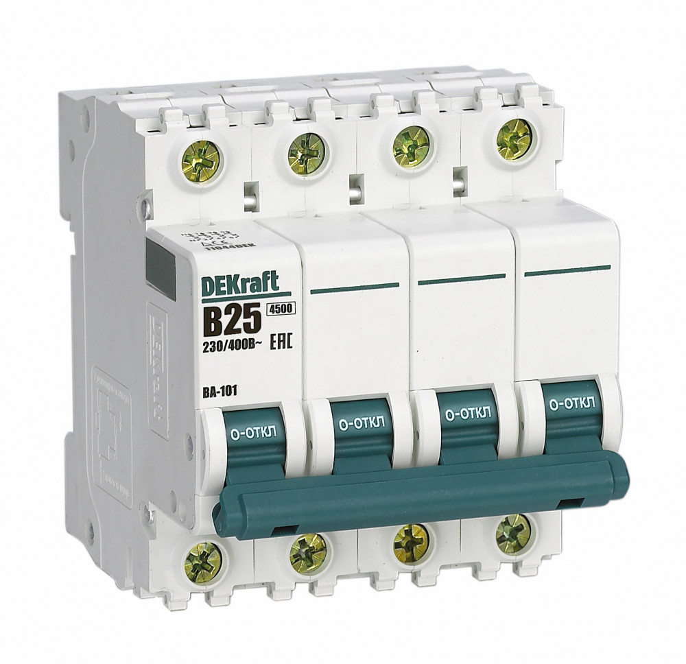 Авт. выкл. 4Р 25А х-ка B ВА-101 4,5кА