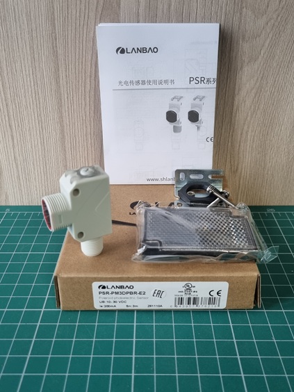 LANBAO PSR-PM3DPBR-E2 оптический датчик гибридный корпус PNP NO/NC Sn=3м (R-тип) разъем M12