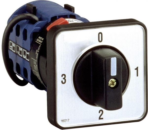 ПЕРЕКЛЮЧАТЕЛЬ АМПЕРМЕТРОВ 4-Х ПОЗИЦИОННЫЙ, НА ПАНЕЛЬ