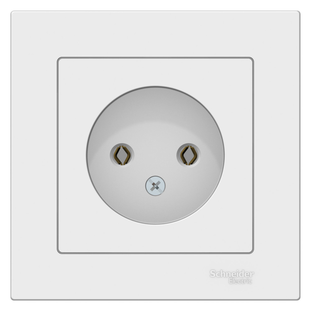 ATLASDESIGN РОЗЕТКА без заземления без шторок, 16А, в сборе, ЛОТОС