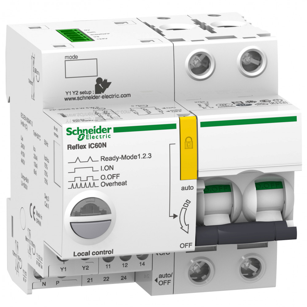 АВТОМАТИЧЕСКИЙ ВЫКЛЮЧАТЕЛЬ REFLEX iC60N 2П 25A C Ti24
