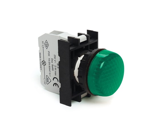 Арматура сигнальная зеленая для неоновой лампы (без лампы)