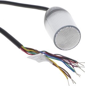 Сигнальная колонна с многоцветным модулем 024 В пост/переменного тока с зуммером, светодиод., кабель 3м.