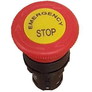 Кнопка аварийная "Грибок" моноблочная, 40мм (1НЗ), возврат поворотом, с маркировкой, серия MB (240В, 0,3А), IP50 MB200EE