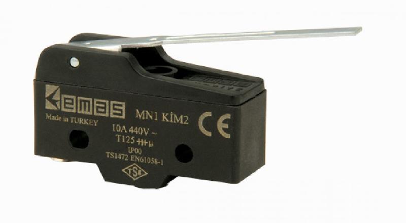 Мини-выключатель, привод рычаг 64мм (1ПК), пластиковый корпус (250В AC, 10А) MN1KIM2