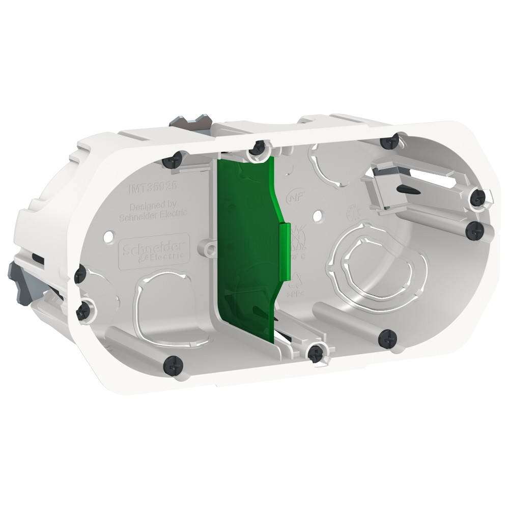 Коробка 2 поста глубина 50мм д/полых стен БЕЛАЯ