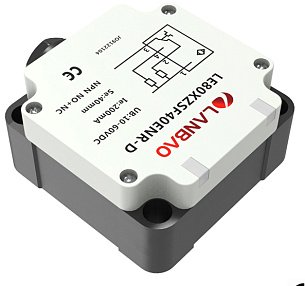 LANBAO LE80XZSN70SBBY-D индуктивный датчик 80x40x98мм 2-х проводной NO+NC Sn=70мм клеммы