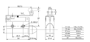 LANBAO LSAR7-121 концевой выключатель NO/NC шарнирный роликовый рычаг