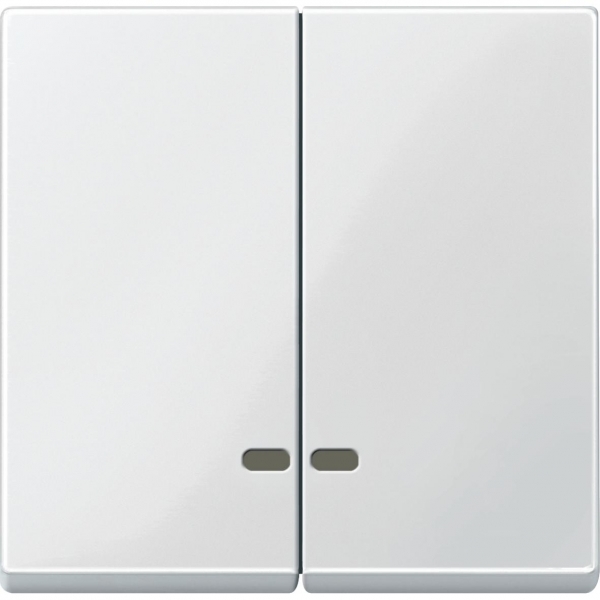 MERTEN КЛАВИША двойная с окошком д/световой индикации, ПОЛ.БЕЛЫЙ, SM