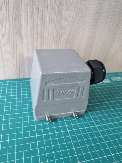 Корпус разъема, размер H32B, кабельный, угловой ввод M32, металл, IP65, RAL 7037