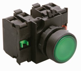 Кнопка (2НО+2НЗ), зелёный цвет, серия CP (250В AC, 4А), IP65 CP305DY