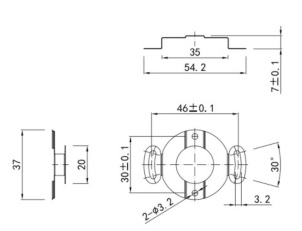 LANBAO LB-T3846 Пружинная пластина 30°