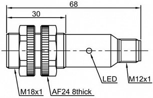Оптический датчик LANBAO PR18S-BC10DNO-E2