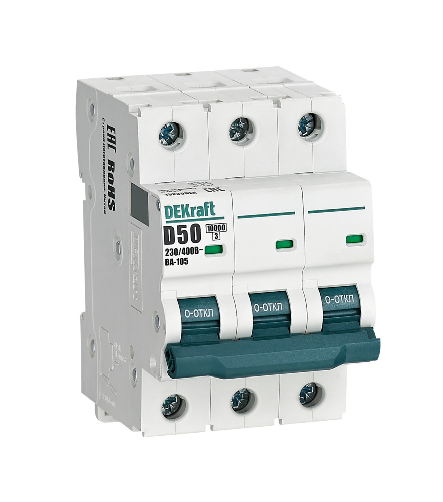 Авт. выкл. 3P 50A х-ка D ВА-105 10кА