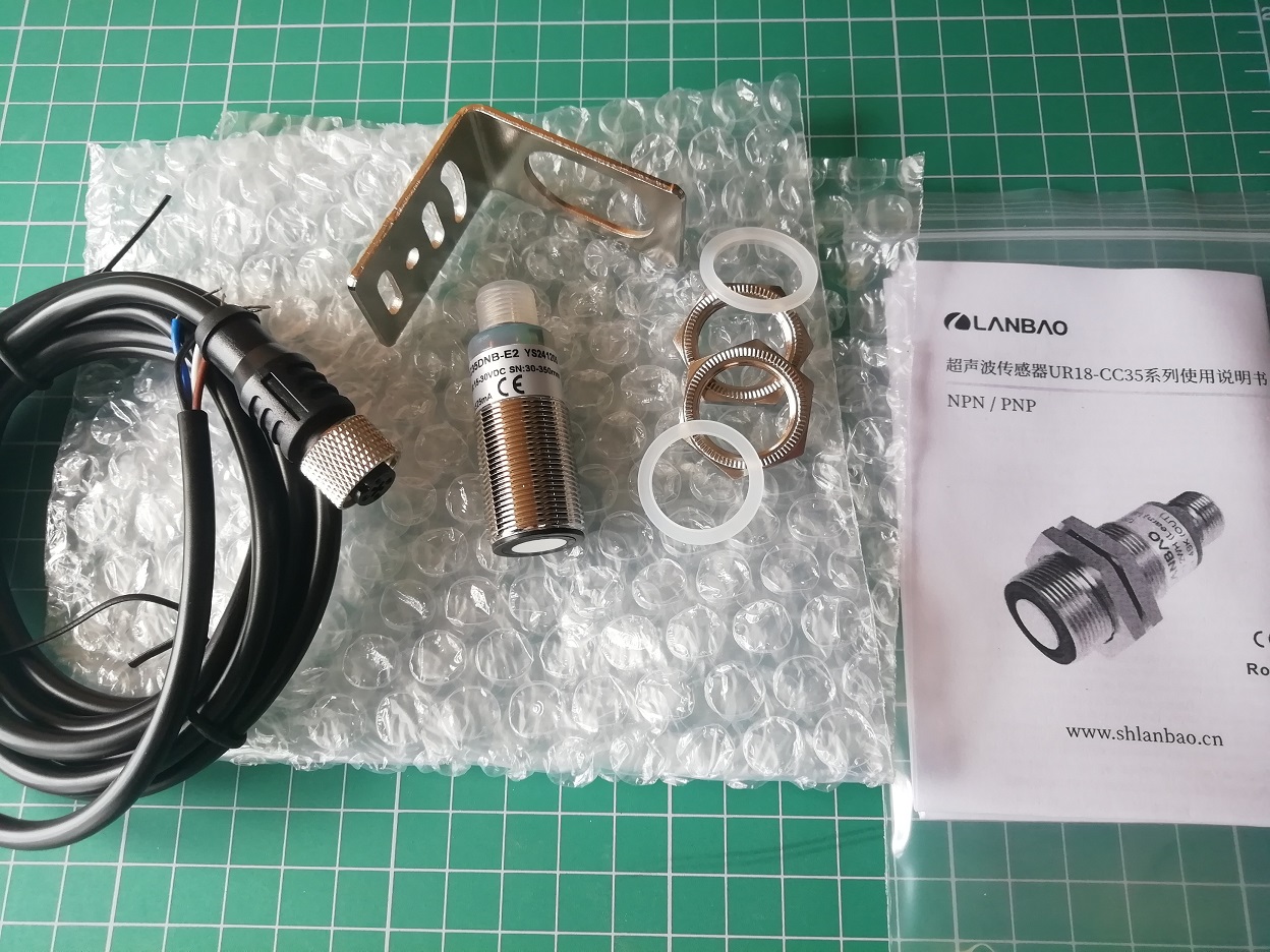 LANBAO UR18-CC35DNB-E2 ультразвуковой датчик M18 NPN NO/NC Sn=30-350мм разъем M12