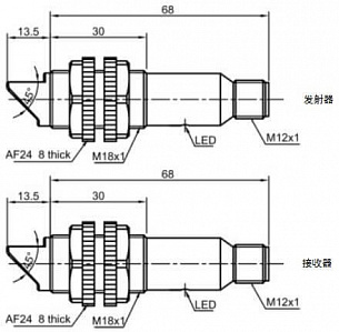 Оптический датчик LANBAO PR18GS-TM10ATO-E2