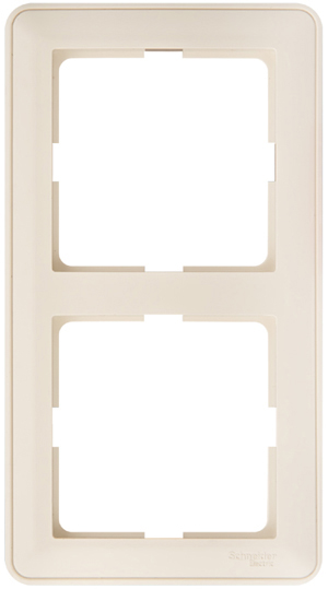 W59 2-постовая РАМКА, универсальная, СЛОНОВАЯ КОСТЬ