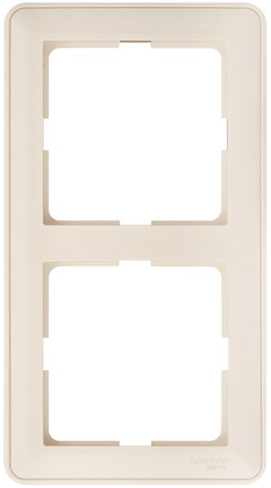 W59 2-постовая РАМКА, универсальная, СЛОНОВАЯ КОСТЬ