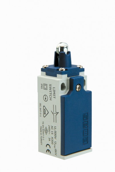 Концевой выключатель, привод роликовый 11мм металлический плунжер (1НЗ+1НО, синхронное сраб.), серия L5, пластиковый корпус (240В AC, 3А), IP65 L5K23MUM331