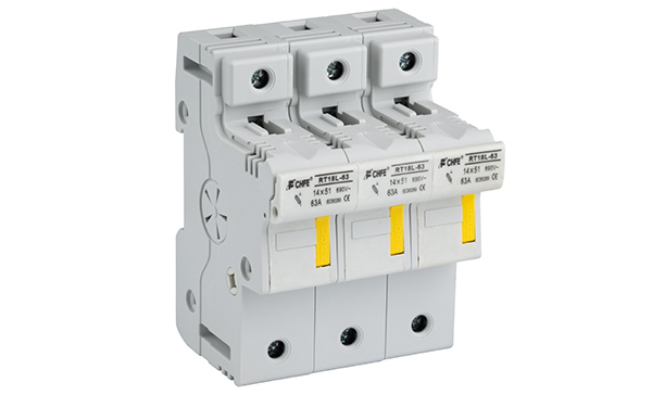 Держатель вставок плавких цилиндр., 3P, 50A, 690VAC, 14x51mm, 4.5M