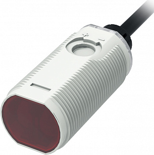 LANBAO PSS-YC10DNBR Датчик диффузного отражения с подавлением заднего фона 10 см (ненастраиваемое), красный светодиод (660нм), NPN, NO/NC, 10…30 DC, цилиндрический, кабель 2 м, IP 67