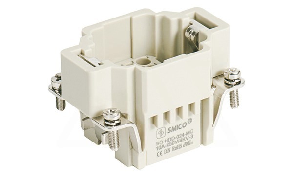 Корпус вставки контактной, размер H6B, тип вилка, 24P+PE, 10A, 250V, обжимной контакт