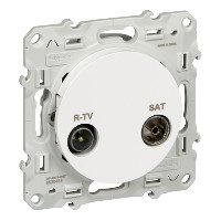 ODACE РОЗЕТКА R-TV/SAT, одиночная, БЕЛЫЙ