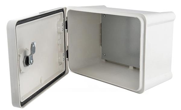 Щит навесной 220x330x170мм (ВxШxГ) из композитного (SMC) материала с монт. панелью 170x275мм, IP65