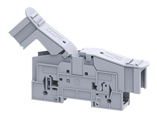 Клемма болтовая PTB35/50SH /25x169mm, 2 присоед., M6, 50mm2, 150A, 1000V, с защитными крышками, серая