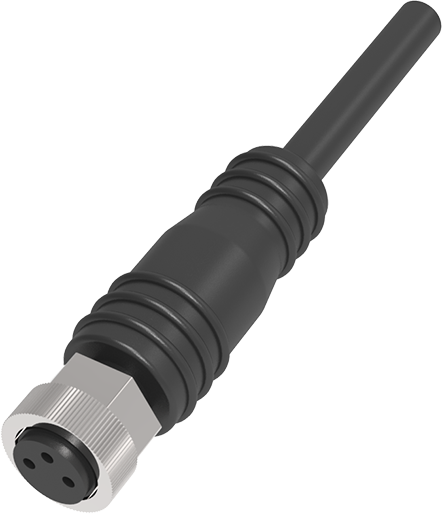 LANBAO QE8-N3F10-U прямой разъем M8 3pin с маслостойким PUR кабелем 10 м