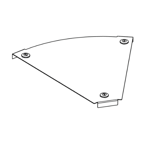Крышка DFBM 45 100 FS секции угловой горизонтальной 45°, для лотка шириной 100мм, конв. оцинк.