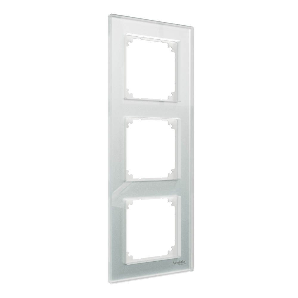 MERTEN M-Elegance РАМКА стеклянная 3 поста, БЕЛЫЙ КРИСТАЛЛ, SM