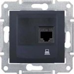 SEDNA РОЗЕТКА КОМПЬЮТЕРНАЯ RJ45, одиночная, кат. 5е, экр. STP, ГРАФИТ