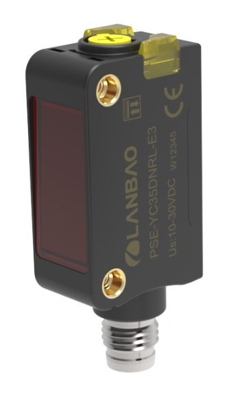 LANBAO PSE-SC10DNBX-E3 Датчик диффузного отражения 10 см , красный свет (640нм), NPN, NO/NC, DC10-30