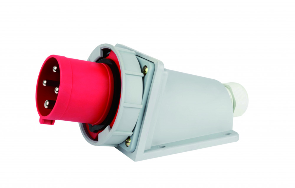 Вилка стац. 3Р+РЕ 125А 380В IP67 ВС-103