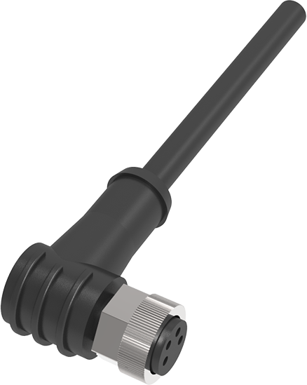 LANBAO QE8-N4G2-U угловой разъем M8 4pin с маслостойким PUR кабелем 2м