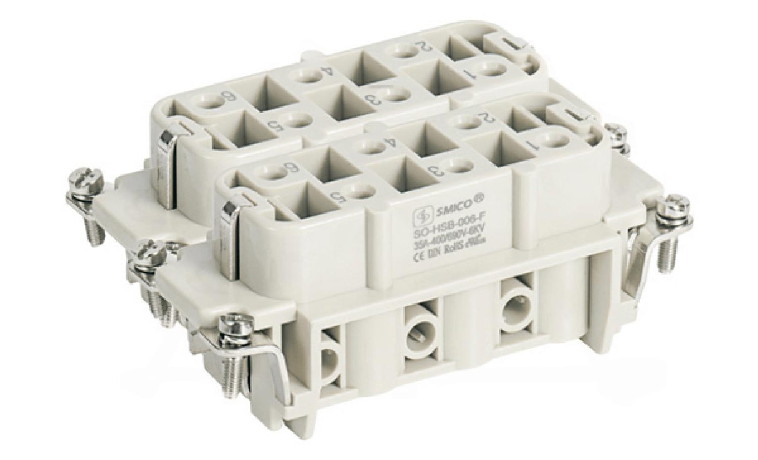 Вставка контактная, размер H32B, тип гнездо, 12P+PE, 35A, 400/690V, винтовой зажим